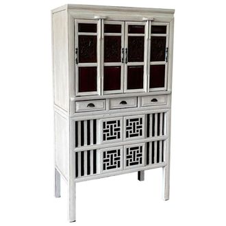 Wanderlust Deco Armario de madera blanco 96x42x175h cm