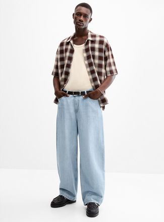 Jack & Jones Mens Joey muted-blue jean Barrel fit