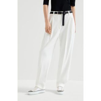 Brunello Cucinelli Sartorial Baggy trousers in White at Nordstrom, Size 36 It
