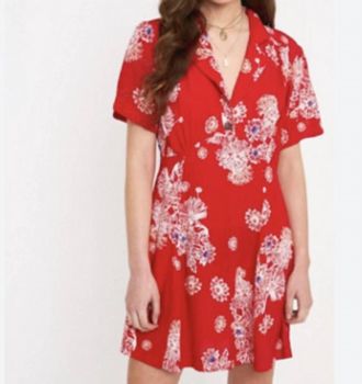 Free People Hawaii Mini Dress In Red