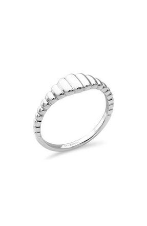 Devata Ribbed Band Ring in Silver at Nordstrom Rack, Size 8