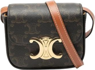 Celine Pre-owned Cross Body Bags, female, Brown, Size: ONE SIZE Pre-owned Mini Claude Bag