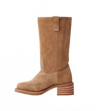 Frye Womens Campus 12R Heeled Boots In Tan