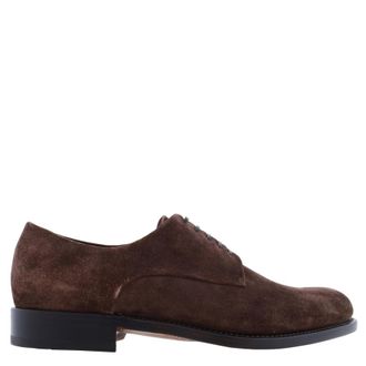 Ferragamo Tramezza Suede Derby Shoes, Size 9 E
