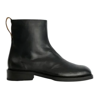 Our Legacy Ankle Boots, male, Black, Size: 11 US Daimono Zip Leather Boots