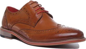 Justinreess England Dover Mens A-Brown Wooden Effect Derby Sh Shoes (Brown, UK 11)