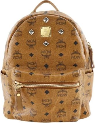 MCM Pre-owned Backpacks, female, Brown, Size: ONE SIZE Pre-owned Plastic backpacks