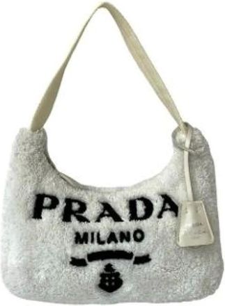 Prada Pre-owned Shoulder Bags, female, White, Size: ONE SIZE Pre-owned Vintage Shoulder Bag