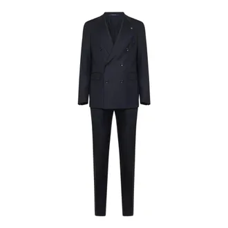 Tagliatore Double Breasted Suits, male, Blue, Size: 2XL Double-Breasted Suit