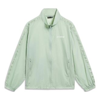 Li-Ning Logo Waterproof Jacket Light Green AJDT631-3