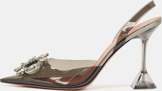 Amina Muaddi Transparent Pvc Begum Slingback Pumps
