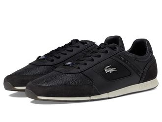 Lacoste Menerva Sport Sneakers Mens Shoes Black/White : 13 M, Leather/Suede