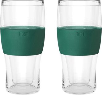 Host Host Beer Freeze Cooling Cups In Green (Set Of 2)