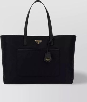 Prada large re-edition 1978 shopping bag with front pocket