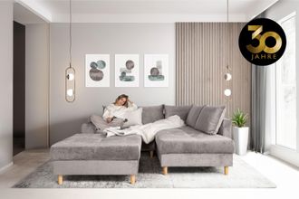 Collection Ab Ecksofa »Reims L-Form« Ottomane beidseitig montierbar, inkl. Bettfunktion und Hocker