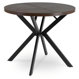 OEM Tavolo Rotondo Allungabile 90-190 Cm Noce/nero Loft