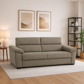 Dmora Dmora - Sof&aacute; Fijo 2 Plazas Gorreto, Sof&aacute; Lineal Para Sal&oacute;n, Acolchado, Desenfundable, Calidad 100% Made In Italy, 205x95 H100 Cm, T&oacute;rtola