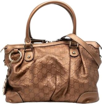 Gucci Pre-owned Sukey Satchel - - Pre-owned - Donna - Marrone - ONE SIZE