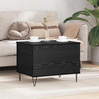 vidaXL vidaXL Tavolino da salotto Rovere Nero 60 x 44,5 x 45 cm