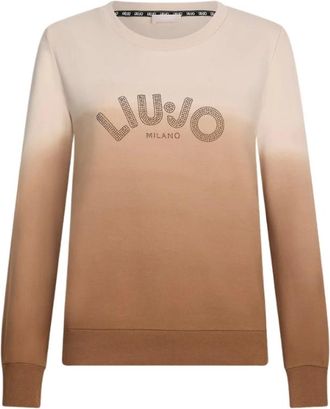 Liu Jo Hoodies & sweatvesten, Dames, Veelkleurig, 2Xs, Katoen, Rhinestone Sweatshirt Hoodie