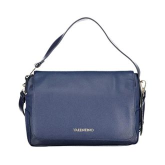 Valentino Handbags, female, Blue, Size: ONE SIZE Top-Handle Handbag with Gold-Tone Hardware