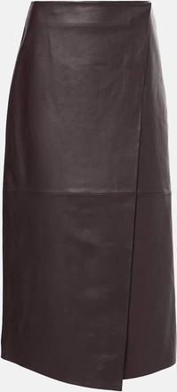 Frankie Shop Hedi leather wrap skirt