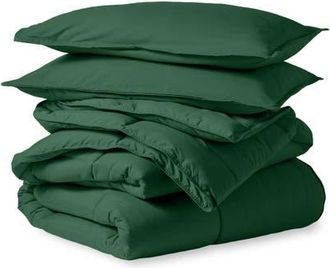 Bare Home All-Season Down Alternative Comforter Set - Oversized King in Forest Green at Nordstrom