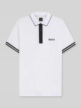 HUGO BOSS Regular Fit Poloshirts mit Kontrastdetails in Weiss, Gr&ouml;&szlig;e XXXL