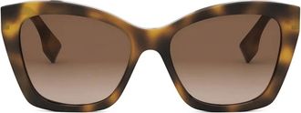 Fendi Lettering Brown Butterfly Sunglasses