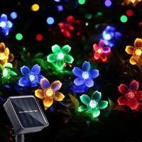 OEM Guirnalda De Luces Solares Crezuo, Dise&ntilde;o De Flor De Cerezo, 50 Led, 8 Modos, Resistente Al Agua, Para Decoraci&oacute;n De Exteriores, Jard&iacute;n, Navidad, Pati