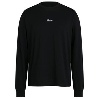 Rapha Long Sleeve Cotton T-Shirt Longsleeve f&uuml;r Herren | schwarz/wei&szlig;