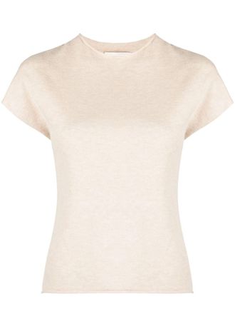 Vince short-sleeve knit top - Neutrals