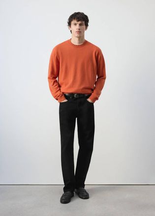 Mango Maglia fine in misto lana arancione - Uomo - XXL - MANGO MAN