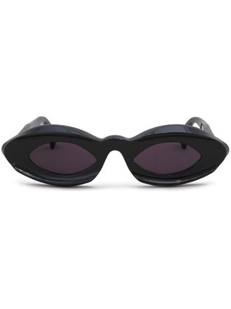 Marni Eyewear logo-print sunglasses - Black