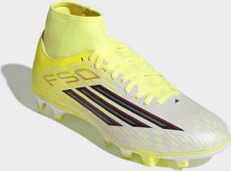 adidas Fussballschuh ADIDAS PERFORMANCE F50 CLUB MID-CUT FG/MG, Gr. 42,5, team solar gelb 2, core schwarz, lucid rot, Synthetik, Textil, Schuhe Fussballschuh