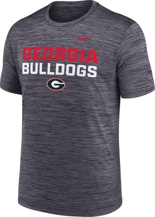 Nike Georgia Campus Center Stack Velocity Nike Mens Dri-FIT College T-Shirt in Black | NKPQ00ANGB-907