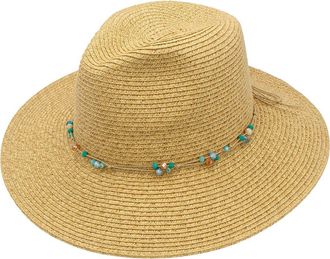 Peter Grimm Anabelle Beaded Band Straw Hat in Natural at Nordstrom Rack