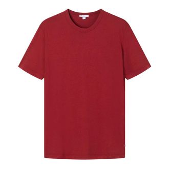 James Perse T-shirt met ronde hals en korte mouwen - Heren - Tops - Rood - Maat: XL Katoen