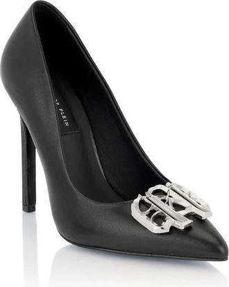 Philipp Plein Nappa High Heels Pump H120 Gothic Plein Women in Black at Nordstrom, Size 40