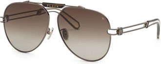 Philipp Plein SPP048M 0584 Mens Sunglasses Gunmetal Size 62