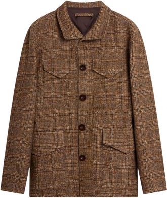 Ballantyne Giacca Field Check - - Jackets - Uomo - Marrone - L