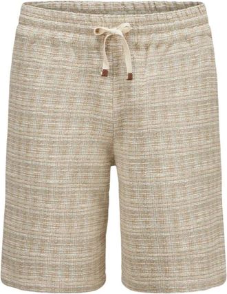 Dr&ocirc;le de Monsieur Miroir Short - Heren - Korte Broeken - Beige - S - Tweed - Korte Broeken