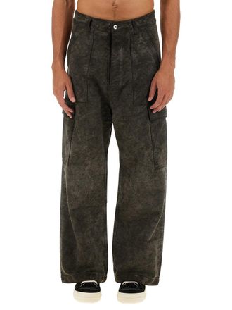 Rick Owens Cotton Cargo Pants - Beige