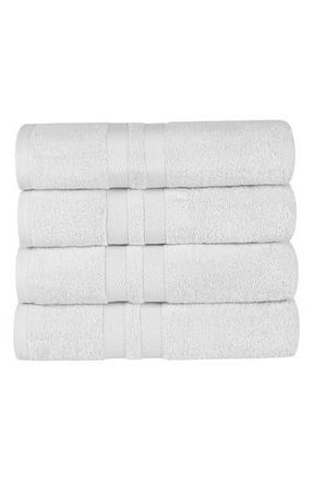 Superior 4-Piece Turkish Cotton Bath Towels in Silver at Nordstrom Rack
