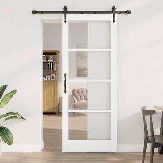 Berkfield Home Sliding Door with Hardware Set ORKDAL White 83x211 cm