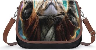 Generic Fantasy Cat Small Womens Crossbody Bags Shoulder Handbag with Adjustable Strap for Travel