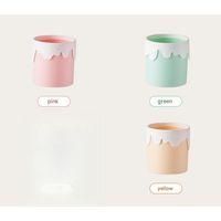 OEM (juego De 3 Piezas/rosa + Verde + Amarillo) Recipiente Para Helado Creativo, Elegante Y Bonito Para El Escritorio - Crezuo