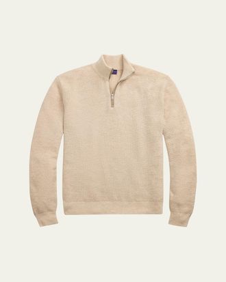 Ralph Lauren Purple Label Mens Cashmere Half-Zip Sweater