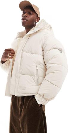 Sixth June Piumino beige con logo iridescente-Neutro