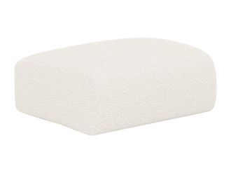 Vente-Unique Puf de tela rizada blanco POGNI de Maison C&eacute;phy